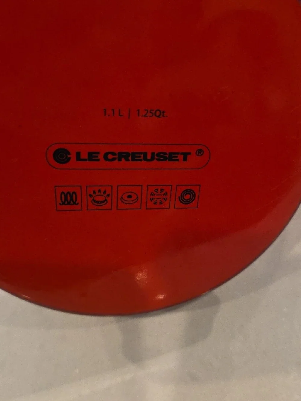 Le Creuset Red Whistling Tea Kettle with Black Handle
